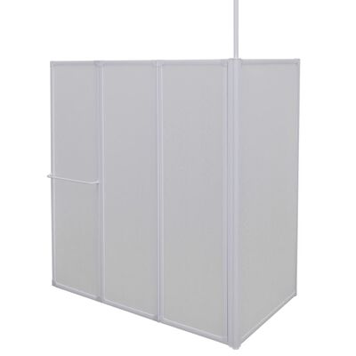 Brusevæg 70x120x137 cm L-formet 4 paneler foldbar