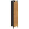 vidaXL Highboard Sort eg 34,5 x 34 x 180 cm Konstrueret tr&aelig;