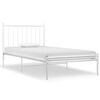 vidaXL sengestel 90x200 cm metal hvid