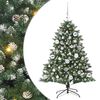 vidaXL Kunstigt juletr&aelig; Gr&oslash;n 120 cm PVC og plastik og st&aring;l