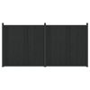 vidaXL Hegnspanel 2 stk. 355 x 186,5 cm WPC og Aluminium Sort