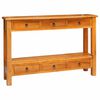 vidaXL Konsolbord Naturfarvet 115 x 32 x 76 cm Massiv Mahogni