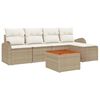 vidaXL Havesofa S&aelig;t 6 stk. Beige polyrattan