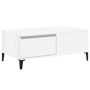vidaXL sofabord 90x50x36,5 cm konstrueret tr&aelig; hvid