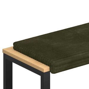 vidaXL B&aelig;nkpude Plush Corduroy Gr&oslash;n Dybde 35 cm