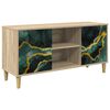 vidaXL TV-skab WIJHE 102 x 33 x 50 cm Sonoma-eg Konstrueret tr&aelig;