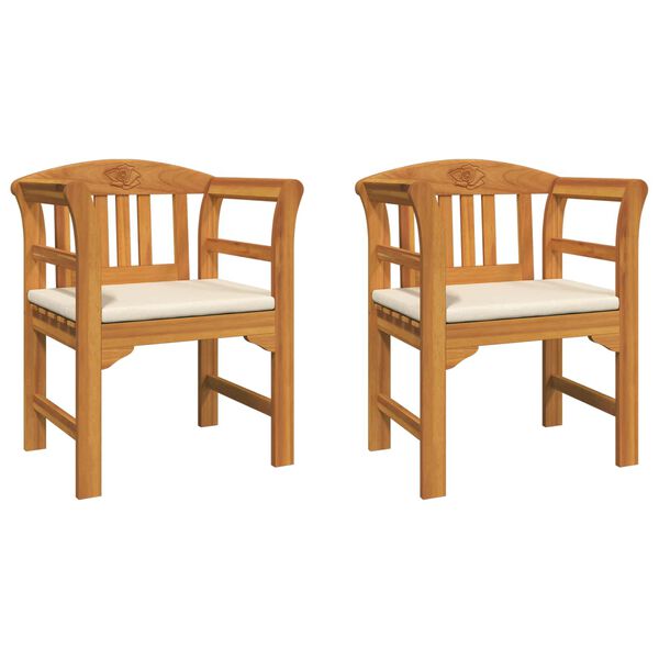 vidaXL Roseb&aelig;nk Naturlig 68,5 x 46 x 82,5 cm Massivt Akacietr&aelig;