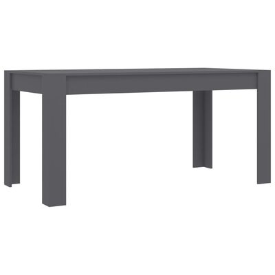 vidaXL spisebord 160 x 80 x 76 cm spånplade grå