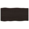 vidaXL bordplade 80x40x(2-4) cm naturlig kant behandlet tr&aelig; m&oslash;rkebrun
