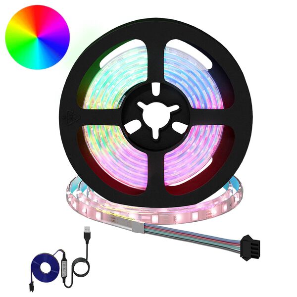 vidaXL LED Strip 2 pcs Sort og Gennemsigtig 1300 mm Kobber og plastik