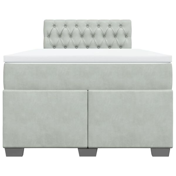 vidaXL kontinentalseng 120x200 cm fl&oslash;jl lysegr&aring;