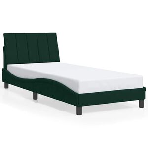 vidaXL sengeramme uden madras Hanko M&oslash;rkegr&oslash;n 80x200 cm Fl&oslash;jl