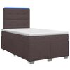 vidaXL Boxmadras med topmadras M&oslash;rk Brun 120 x 190 cm Stof