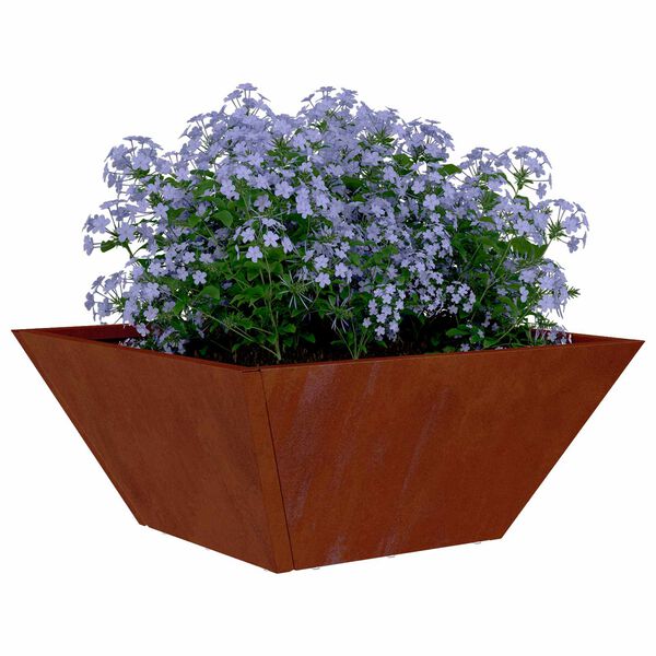 vidaXL Have Blomsterkrukke 5 pcs Rusten 35 x 35 x 15 cm Cortenst&aring;l