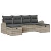 vidaXL Sofa S&aelig;t 6 stk. Lysegr&aring; polyrattan
