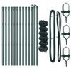 vidaXL Hegnspæl Grøn 25 x 0,4 m (40 x 40 mm net) Stål og PVC