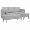 vidaXL Sofa S&aelig;t med pude 2 pcs Skygr&aring; Polyester