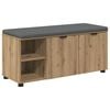 vidaXL Hallb&aelig;nk Artisan Eg 100 x 38 x 46 cm Kunstigt tr&aelig; og stof