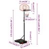 vidaXL basketballstativ 216-250 cm polyethylen hvid