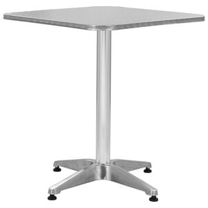 vidaXL havebord 60 x 60 x 70 cm aluminium s&oslash;lvfarvet