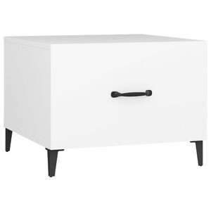 vidaXL sofabord med metalben 50x50x40 cm hvid