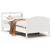 vidaXL sengeramme uden madras 90x200 cm massivt fyrretr&aelig; hvid