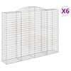 vidaXL buede gabionkurve 6 stk. 300x50x220/240 cm galvaniseret jern