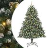 vidaXL Kunstigt juletr&aelig; med stativ Gr&oslash;n 240 cm PVC og plastik og st&aring;l