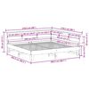 vidaXL seng med reol uden madras 200x200 cm massivt fyrretr&aelig;