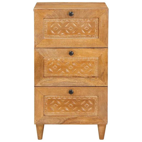 vidaXL Sideboard med skuffe Lysebrun 33.5 x 40 x 75 cm