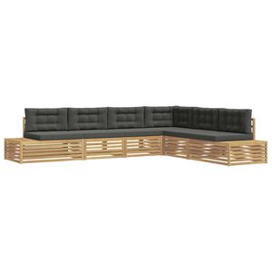 vidaXL 6 Stk Udend&oslash;rs sofagruppe Polyester Hvid