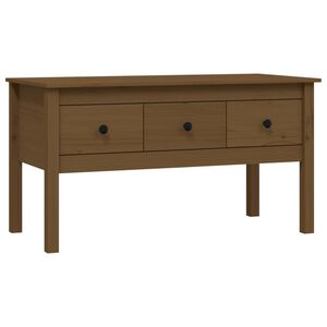 vidaXL sofabord 102x49x55 cm massivt fyrretr&aelig; gyldenbrun