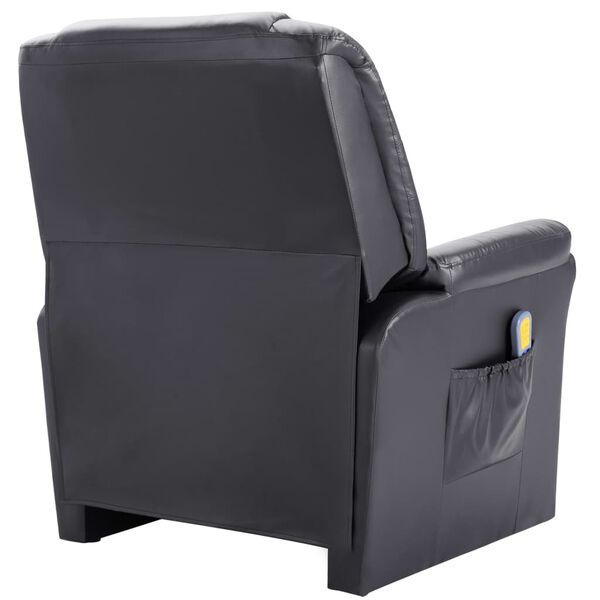 vidaXL massagestol kunstlæder grå