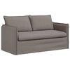 vidaXL Sofa 140cm 2 pcs Gr&aring;brun Metal