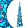 vidaXL Pop-up-LED-juletr&aelig; med stjerne 150 cm 50 LED'er PET Bl&aring;