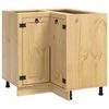 vidaXL Kabinet SKI HonningBrun 80 x 80 x 81 cm Massiv fyrretr&aelig;