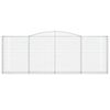 vidaXL buede gabionkurve 5 stk. 400x30x140/160 cm galvaniseret jern