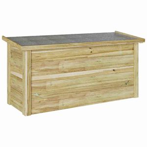 vidaXL Opbevaringskasse med opbevaring Naturfarvet 119 x 44,5 x 58 cm