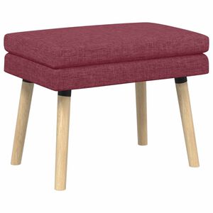 vidaXL Dobbeltlagret b&aelig;nk Vinr&oslash;d 60 x 40 x 46 cm Stof