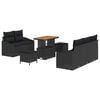 vidaXL Havesofa S&aelig;t 8 stk. Sort polyrattan