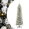 vidaXL Kunstigt juletr&aelig; med stativ Hvid 210 cm PVC og metal og plast