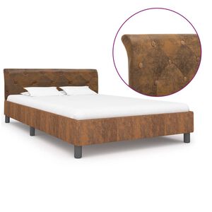 vidaXL sengestel 120x200 cm imiteret ruskind brun