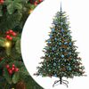 vidaXL Kunstigt juletr&aelig; med stativ Gr&oslash;n 180 cm PVC og metal og plast