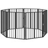vidaXL Hunded&oslash;r 8 pcs Sort 60 x 80 cm Galvaniseret st&aring;l