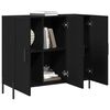 vidaXL Sideboard Sort eg 90 x 34 x 80 cm Konstrueret tr&aelig;