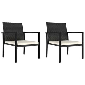 vidaXL havestole 2 stk. polyrattan sort