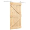 vidaXL Skyded&oslash;r Natur og hvid 100 x 210 cm Massivt fyrretr&aelig;