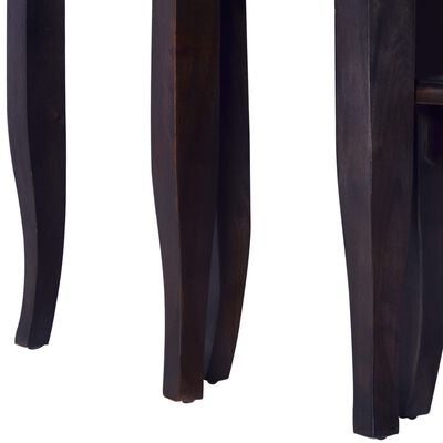 vidaXL stabelbare sideborde 3 stk. massivt mahognitræ sort