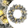 vidaXL Julekrans Gr&oslash;n og Hvid &Oslash; 30 cm PVC 25 LED'er