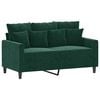 vidaXL 2-personers sofa 120 cm fl&oslash;jl m&oslash;rkegr&oslash;n
